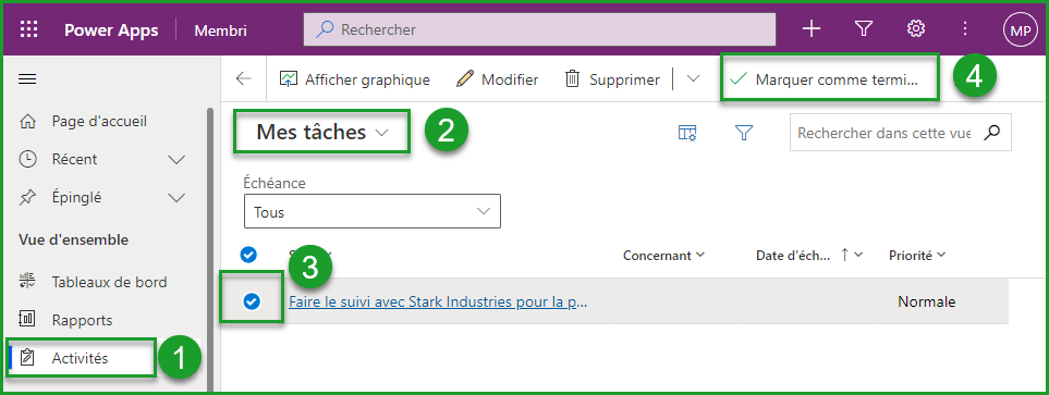 Fermer Tâche